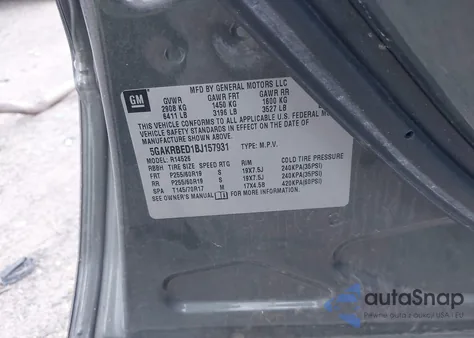 2011 Buick Enclave 1Xl z USA, uszkodzony, nr VIN 5GAKRBED1BJ157931